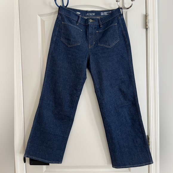 Jcrew Petite full-length slim-wide jean with patch pockets, 29P - Picture 4 of 8